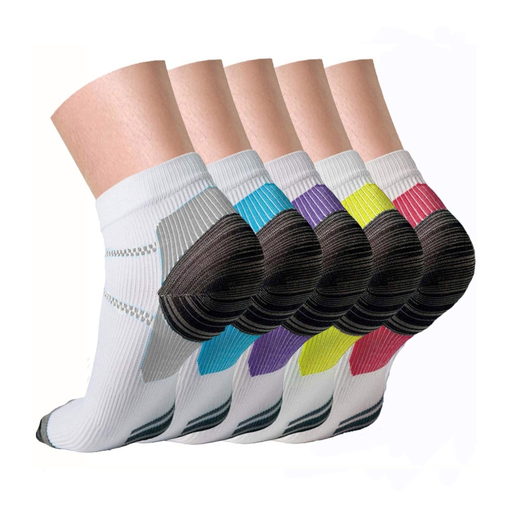 5 Pairs Compression Socks Low Cut Running Socks
